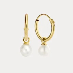 Mini Pearl Vermeil Dangles in 18K Gold-Plating