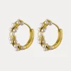 Pearl Twist Vermeil Hoops in 18K Gold-Plating