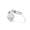 Silver Geometric Open Ring