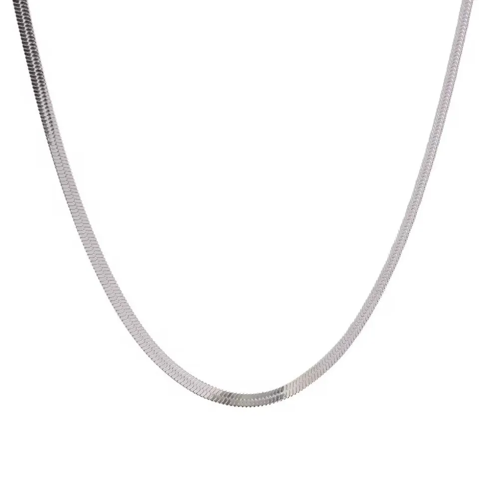 Silver Herringbone Neckclace