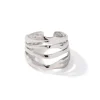 Silver Multi Layer Open Ring