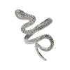 Silver Textured Snake Ring