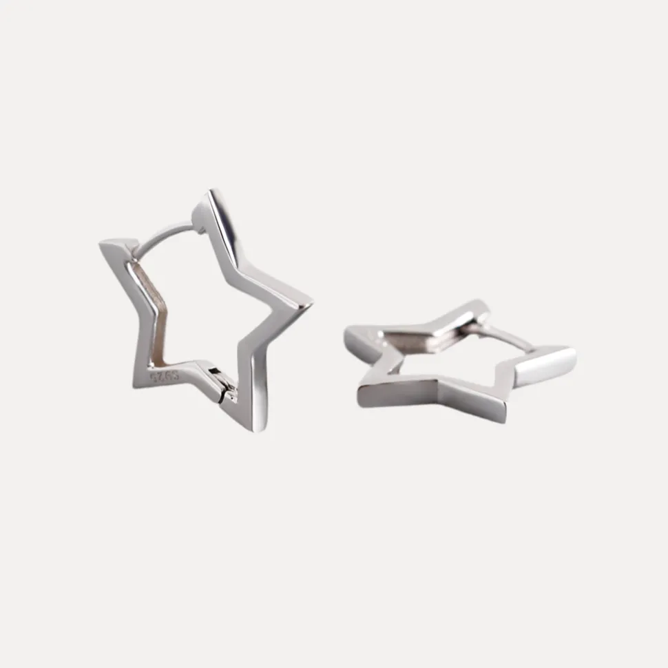 Star Huggies in 18K Gold-Plating or Silver