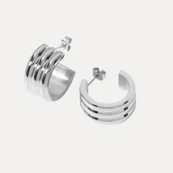 Triple Layer Hoops in 18K Gold-Plating or Silver