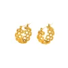Twist Chain Circle Hoops in 18K Gold-Plating