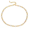Two Tone Oval Link Necklace