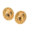 Vintage Oval Studs in 18K Gold-Plating